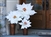 Giant Faux Poinsettia Flowers - 22" Large White - Case/6